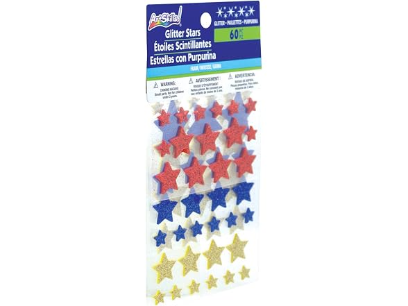 ArtSkills Self Adhesive Glitter Star Shape Foam Stickers