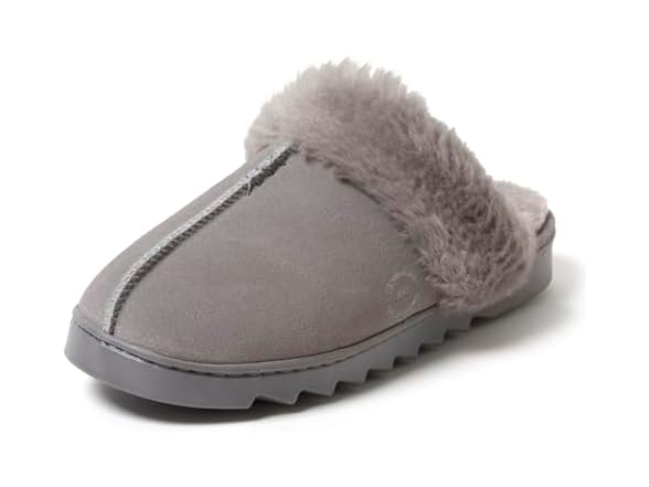 Dearfoams Women's Suede  Helena Slipper 6