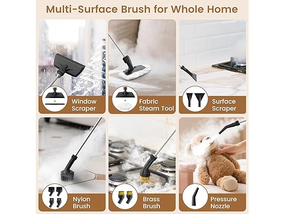 Granarbol 2500W Pressurized Steam Cleaner