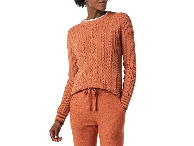 Amazon Essentials Women Fisherman Cable Sweater - Gallery 11