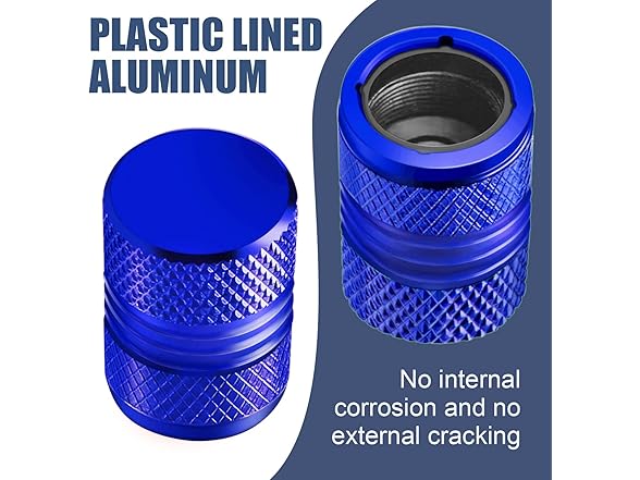 BAURATTI Tire Valve Stem Caps Blue