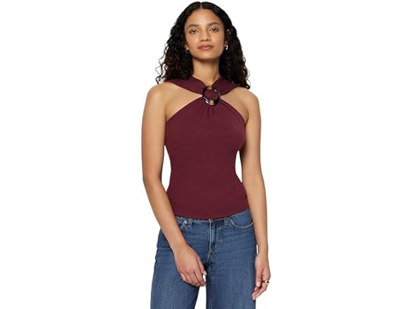 Amazon Essentials Women Slim-fit Ribbed Halter Top