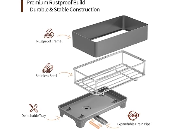 Sponge Holder for Kitchen Sink