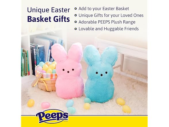 15" Green Shaggy Bunny Peeps Plush