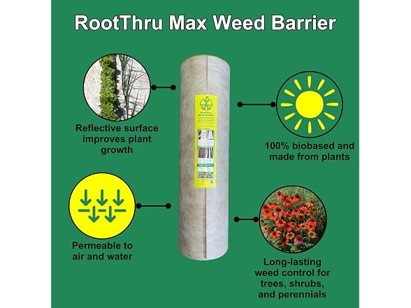 RootThru Max Weed Barrier 3x3ft 10-Pack