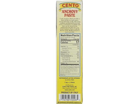 Cento Foods Italian Anchovy Paste, 2.12 Oz