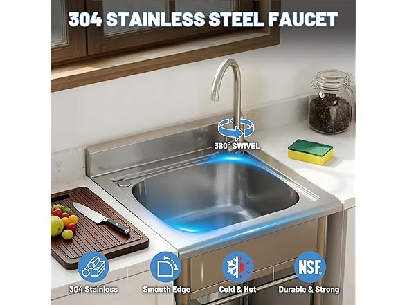 Worcest Stainless Steel Utility Sink
