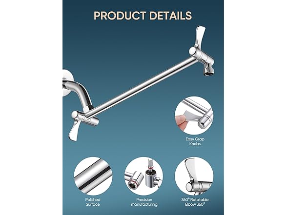 Cobbe 11" Shower Extension Arm