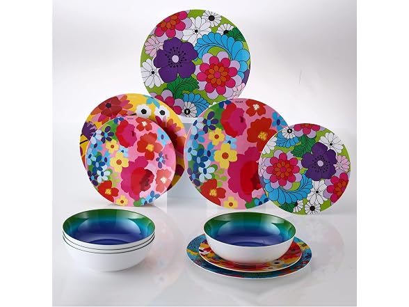 French Bull Assorted Plates - 4 Piece Set -Assorted Garden Floral