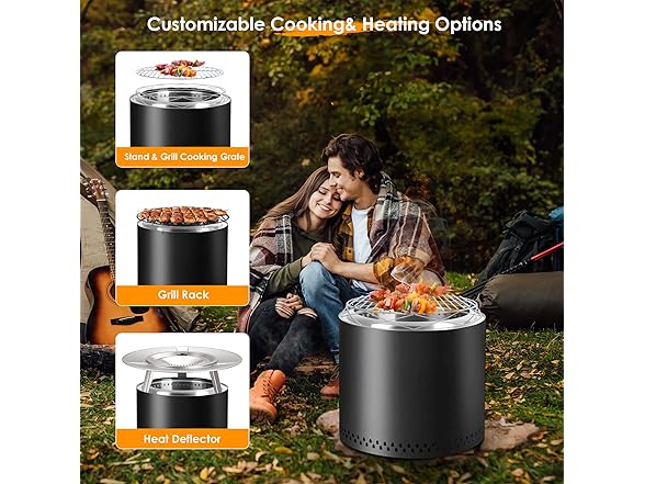 Red Mountain Valley 19'' Portable Wood Burning Smokeless Fire Pit