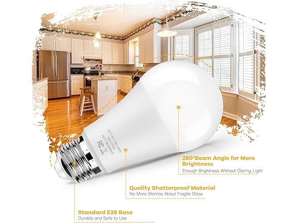 Brightever LED Light Bulbs 100W Equivalent 1500 Lumens