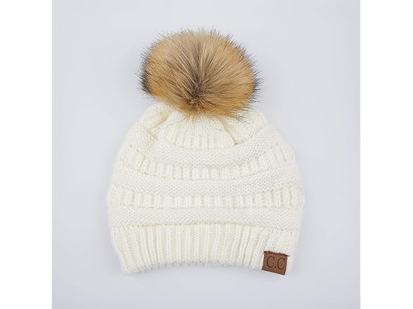 C.C CC Fur Pom Winter Fall Trendy Chunky