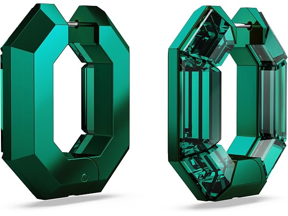 Swarovski Lucent Green Hoop Earrings