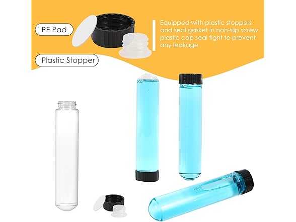 Cadbibe 40ml Glass Clear Test Tubes