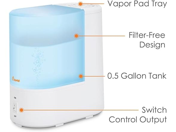 Crane Crane Warm Mist Humidifier, Small