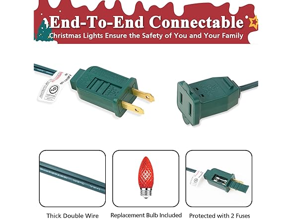 Bosceos 100 FT C9 Christmas Lights