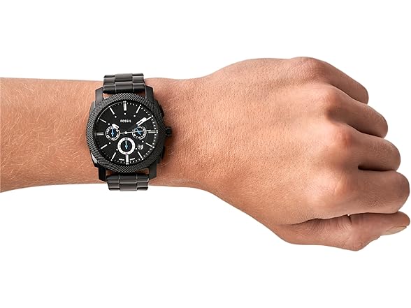Fossil Mens Machine Quartz Watch Black