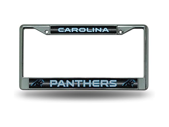 PANTHERS Bling Chrome License Frame