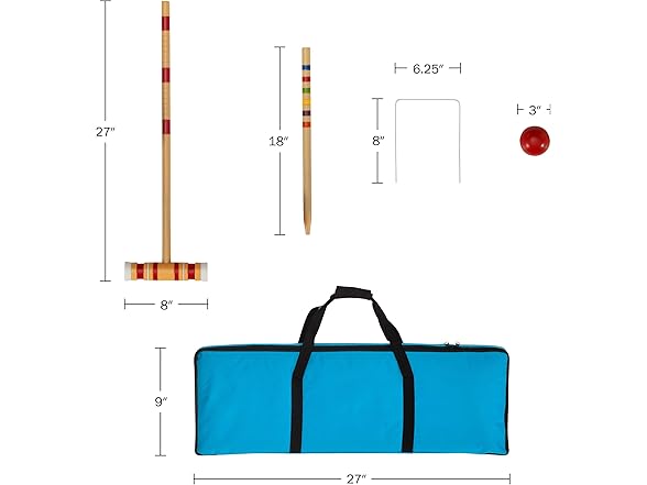 Hey Play 6-Player Croquet Set