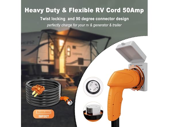 EPICORD 50AMP RV Power Cord RV Extension Cord