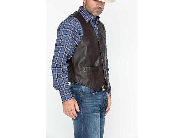 Scully Men (XXL) Lambskin Snap Front Vest