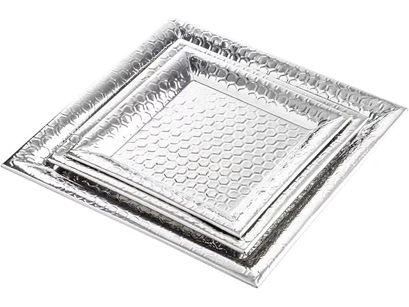 TableCraft 12844 Hive Collection Square Serving Tray