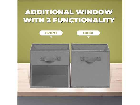 STORAGEIDEAS Storage Cubes13 Inch Cube Storage Bins With Clear Window