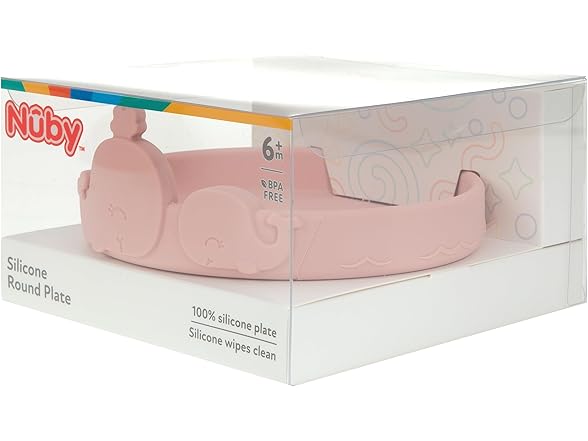 Nuby Animal Friend Silicone Round Plate - Toddler Plate