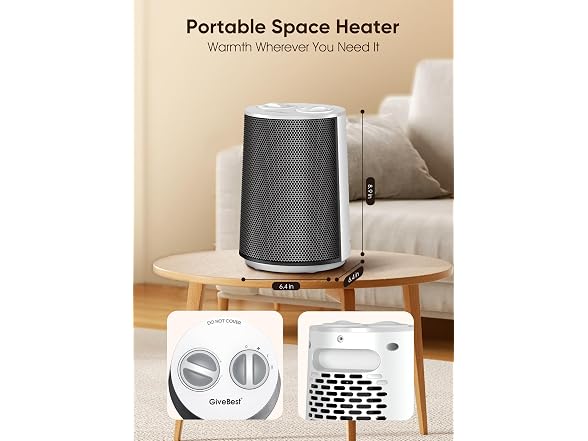 Givebest Space Saving space heater 1500W White