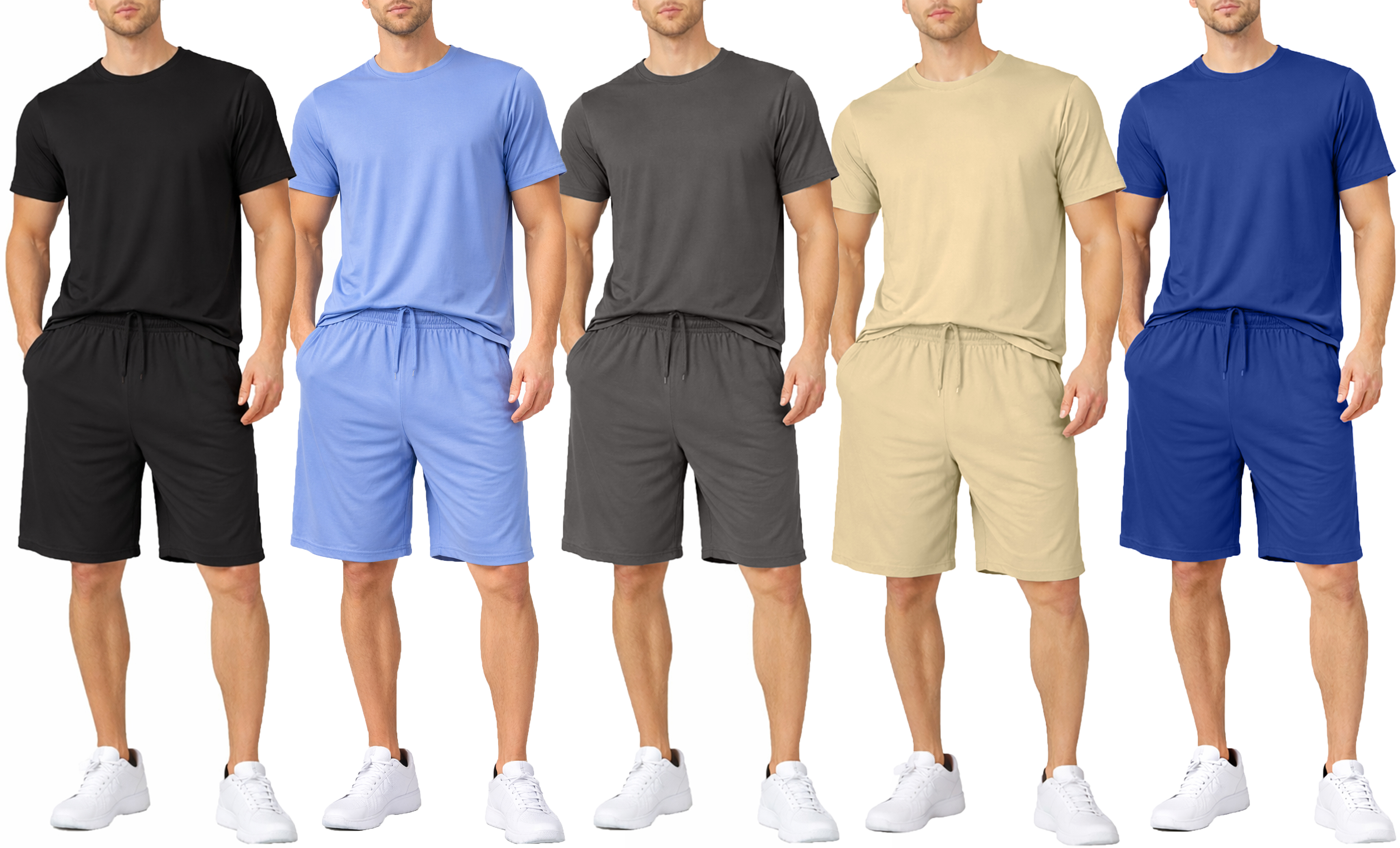 6Pc Mens Poly Tech Lounge Set - Gallery 11