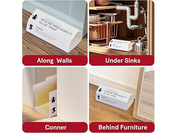 ROTIAH Glue Traps for Mice & Bugs
