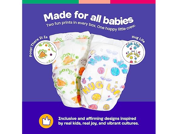 Happy Hues Disposable Diapers Size 5 78 Count