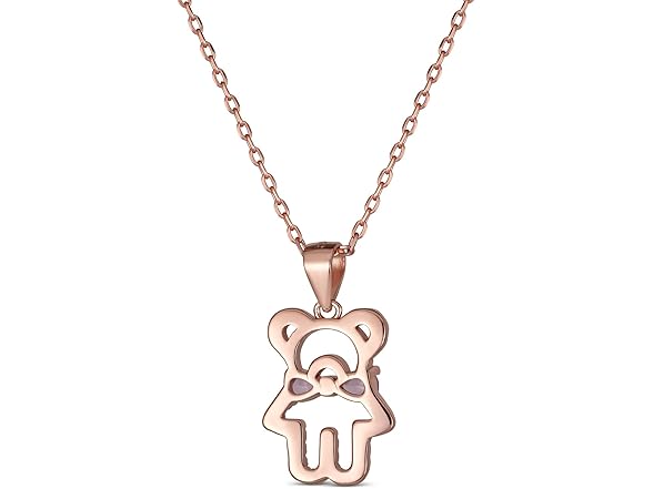 Namomi Rose Gold Teddy Bear Necklace