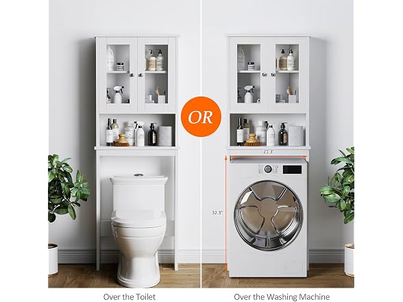 Over The Toilet Storage Cabinet White
