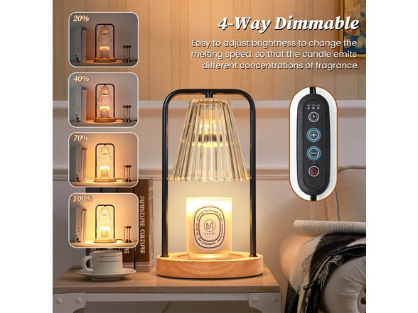 VerRon Jar Candle Warmer Lamp