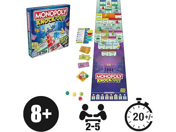 Monopoly Knockout Board Game