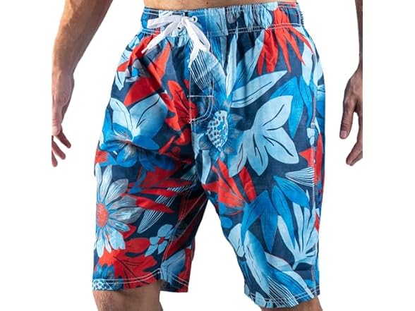 Kanu Men's Navy/Red Swim Trunk (S)