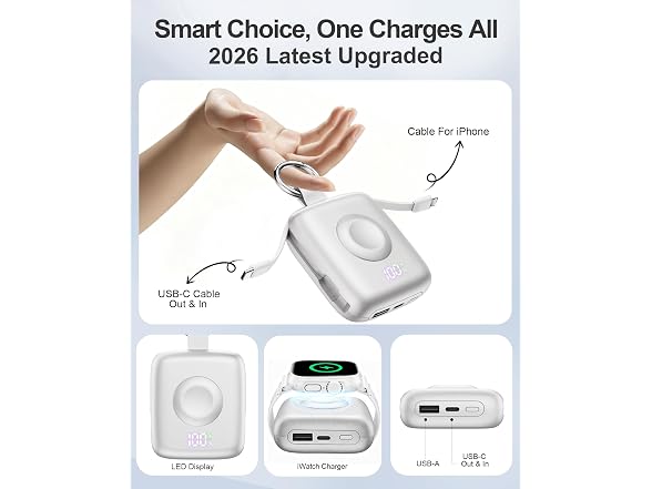 Taefoqun Portable Charger with Keychain