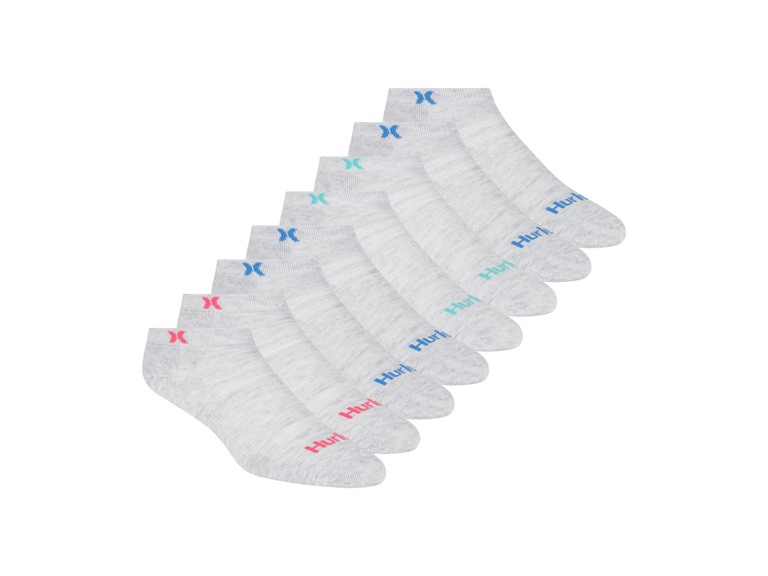 Hurley H601752 9-11 Hurley Women's 16-Pairs Low Cut Socks GREY