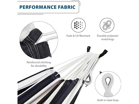 Vivere Double Sunbrella Hammock with