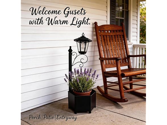 DJGIFI 2-in-1 Solar Planter Lamp 75cm