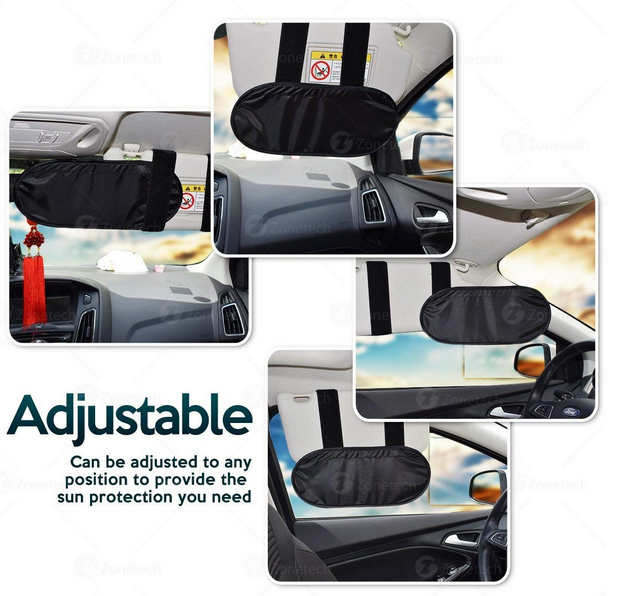 Zone Tech SS0018 Car Sun Visor Extender 2 Pack - Gallery 9