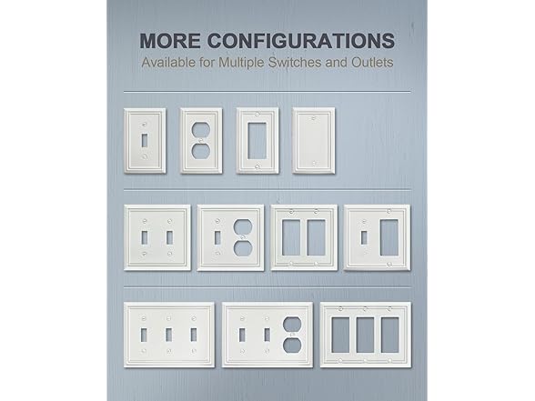Metal Combination Wall Plate 4-Pack