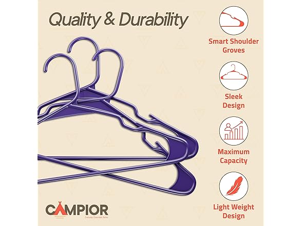 Purple Plastic Hangers 20 Pack