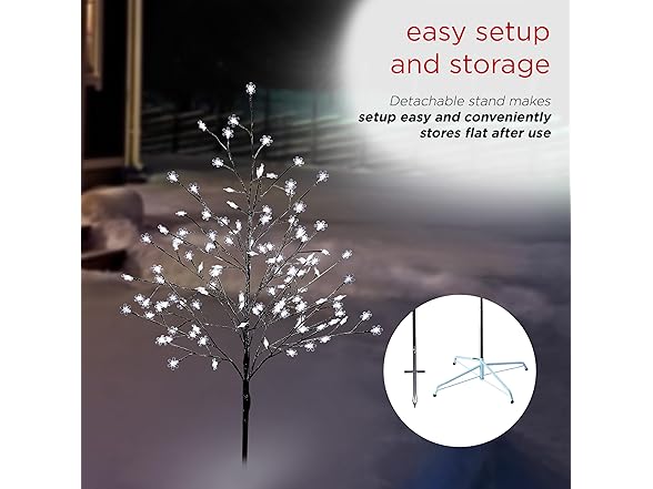 58"H Indoor/Outdoor Frosty Christmas Snowflake Tree