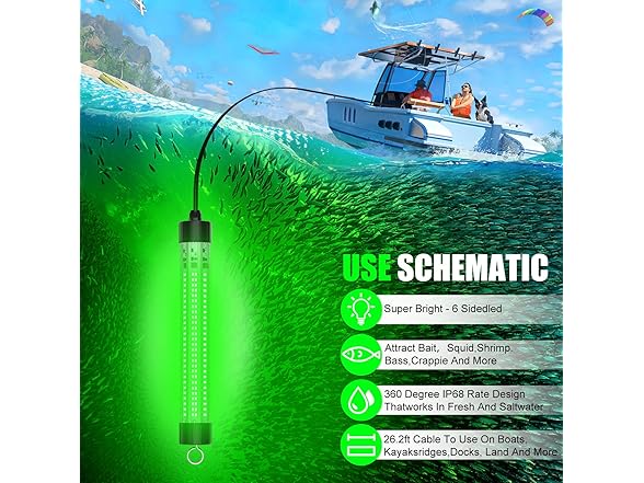 Crtbelfy Underwater Fishing Light