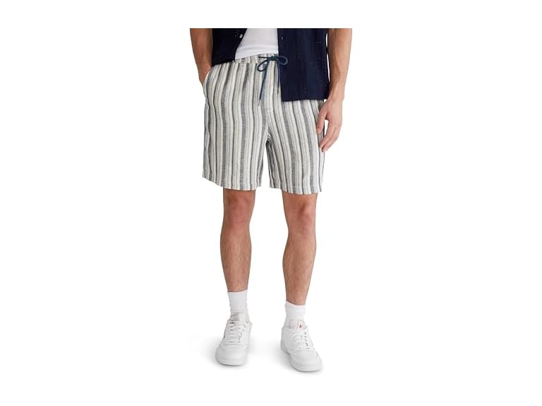 AEROPOSTALE Men's 7" All Day Jogger-Linen Blend Shorts, Blue, X-Large