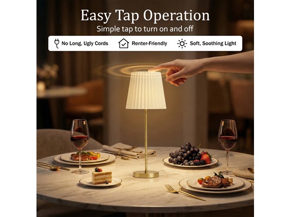 Bamboo Stem Pleated Shade Cream Lamp