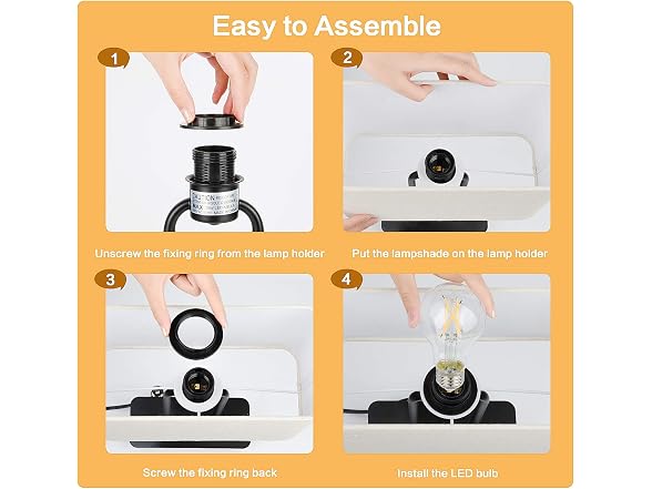 BesLowe 3-Way Dimmable Touch Control Table Lamp