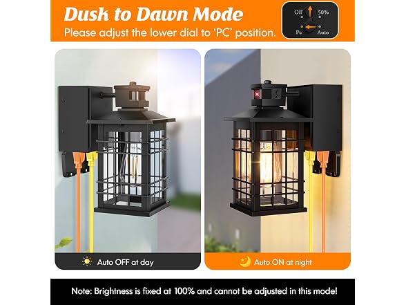 Kondras Black GFCI Motion Porch Light